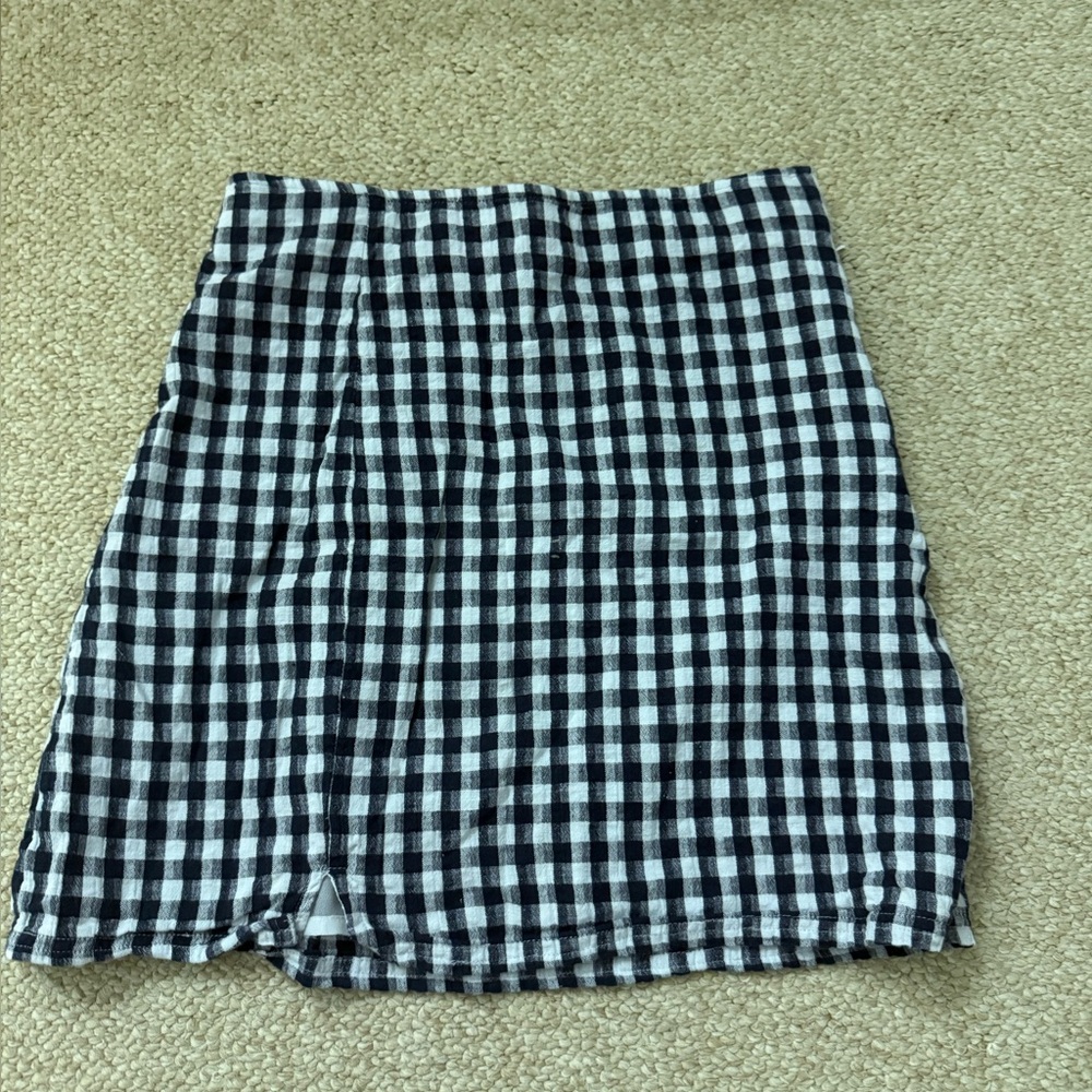 Black and White Checkered Skirt